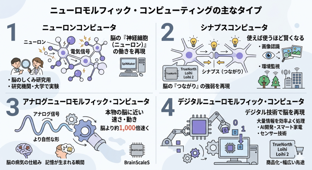 ニューモルフィックコンピューティングのタイプ