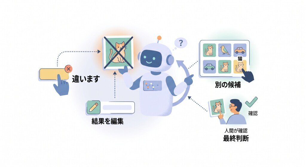 AIが間違った判断をした時にリカバリーできるようにする