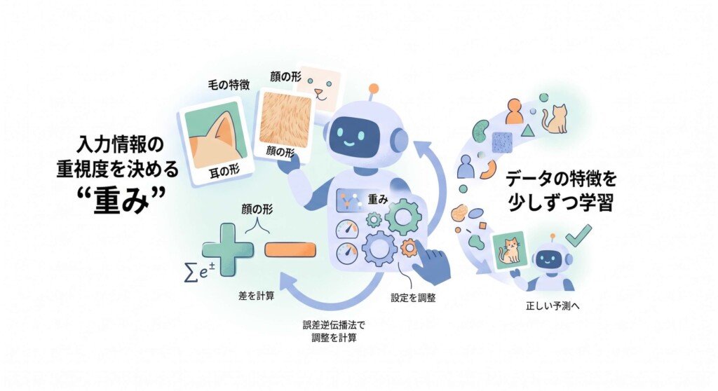 入力情報の重要度を決める重み